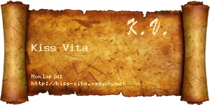 Kiss Vita névjegykártya